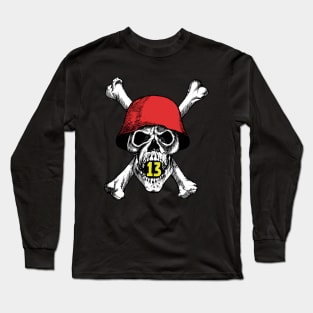 Skull | Skull # 13 | Number 13 | Motorcycling | Motorcycle club Long Sleeve T-Shirt